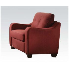 ACME Cleavon II Chair in Red Linen 53562