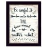 "Be Careful" by Annie LaPoint, Ready to Hang Framed Print, Black Frame