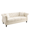 3-seater + 3-seater Combination sofa.Beige Velvet(W834S00063)