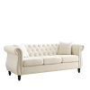 3-seater + 3-seater Combination sofa.Beige Velvet(W834S00063)