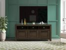 Bridgevine Home Arcadia 66 inch TV Stand Console, No Assembly Required, Old Forest Glen Finish