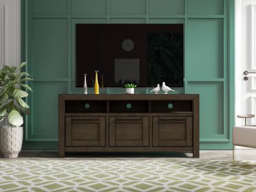 Bridgevine Home Arcadia 66 inch TV Stand Console, No Assembly Required, Old Forest Glen Finish