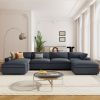 U-style Down Filled Upholstered Sectional Sofa Set, for Living Room, Apartment, Spacious Space( 6-Seater)