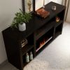 Bridgevine Home Urban Loft 62 inch Electric Fireplace TV Console for TVs up to 70 inches, Mocha Finish