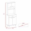 Santa Maria 1-Drawer 1-Shelf Area Pantry with Adjustable Metal Legs Black Wengue