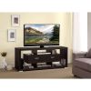 Cappuccino 59-inch TV Console with Center Drawer