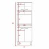Santa Maria 1-Drawer 1-Shelf Area Pantry with Adjustable Metal Legs Black Wengue