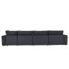 U-style Down Filled Upholstered Sectional Sofa Set, for Living Room, Apartment, Spacious Space( 6-Seater)