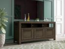 Bridgevine Home Arcadia 66 inch TV Stand Console, No Assembly Required, Old Forest Glen Finish