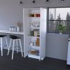 Buxton Rectangle 2-Door Storage Tall Cabinet White