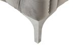 Bayberry 34" Gray Velvet Chair with 1 Pillow