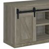 Grey Driftwood 48-inch TV Console with 2 Sliding Doors