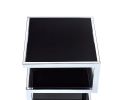 ACME Alyea Side Table in Chrome & Black Glass 81848