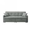 83.47-Inch large size Dark Grey Fabric 3 in 1 Convertible Sleeper Sofa Bed,for Living Room, Bedroom, Apartment, Office