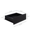 Modern Black TV Stand, 16 Colors LED TV Stand w/Remote Control Lights