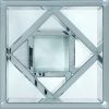 Wood and Mirror End Table with Tier Design, Clear