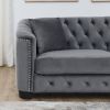 corner sofa+3-seater Combination sofa.Velvet Grey-W834S00090