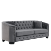 corner sofa+3-seater Combination sofa.Velvet Grey-W834S00090
