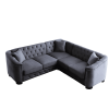 corner sofa+3-seater Combination sofa.Velvet Grey-W834S00090