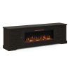Bridgevine Home Topanga 83 inch Electric Fireplace TV Console for TVs up to 95 inches, Clove finish