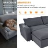U-style Down Filled Upholstered Sectional Sofa Set, for Living Room, Apartment, Spacious Space( 6-Seater)