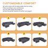 U-style Down Filled Upholstered Sectional Sofa Set, for Living Room, Apartment, Spacious Space( 6-Seater)