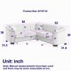 corner sofa+3-seater Combination sofa.Velvet Grey-W834S00090