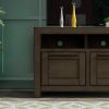 Bridgevine Home Arcadia 66 inch TV Stand Console, No Assembly Required, Old Forest Glen Finish