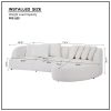 Boucle sofa,Modular Sectional Couch for Living Room Apartment Lounge,Free Combination Beige