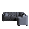 corner sofa+3-seater Combination sofa.Velvet Grey-W834S00090