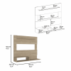 DEPOT E-SHOP Baden Floating Entertainment Center for TV´s up 55", Space For TV, One Superior Shelf, Two Shelves, Light Pine