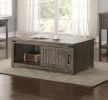 Bridgevine Home Storehouse 48 inch Coffee Table, No Assembly Required, Smoked Grey Finish