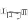 Weathered Grey and Black 3-piece Occasional Set