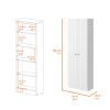 Buxton Rectangle 2-Door Storage Tall Cabinet White