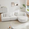 Boucle sofa,Modular Sectional Couch for Living Room Apartment Lounge,Free Combination Beige