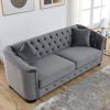 corner sofa+3-seater Combination sofa.Velvet Grey-W834S00090