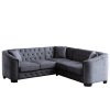 corner sofa+3-seater Combination sofa.Velvet Grey-W834S00090