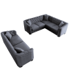 corner sofa+3-seater Combination sofa.Velvet Grey-W834S00090
