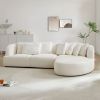 Boucle sofa,Modular Sectional Couch for Living Room Apartment Lounge,Free Combination Beige