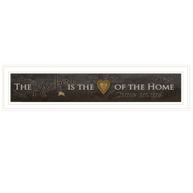 "Kitchen is the Heart of the Home" By Trendy Decor 4U, Ready to Hang Framed Print, White Frame (Color: as Pic)